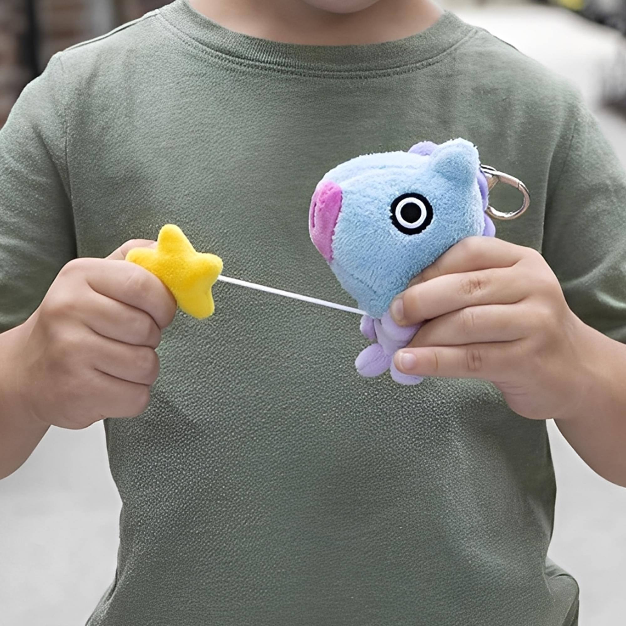 Alt View 10. Gund - Line Friends BT21 3 Inch Bumble Buddy Plush Clip | Mang - Blue.