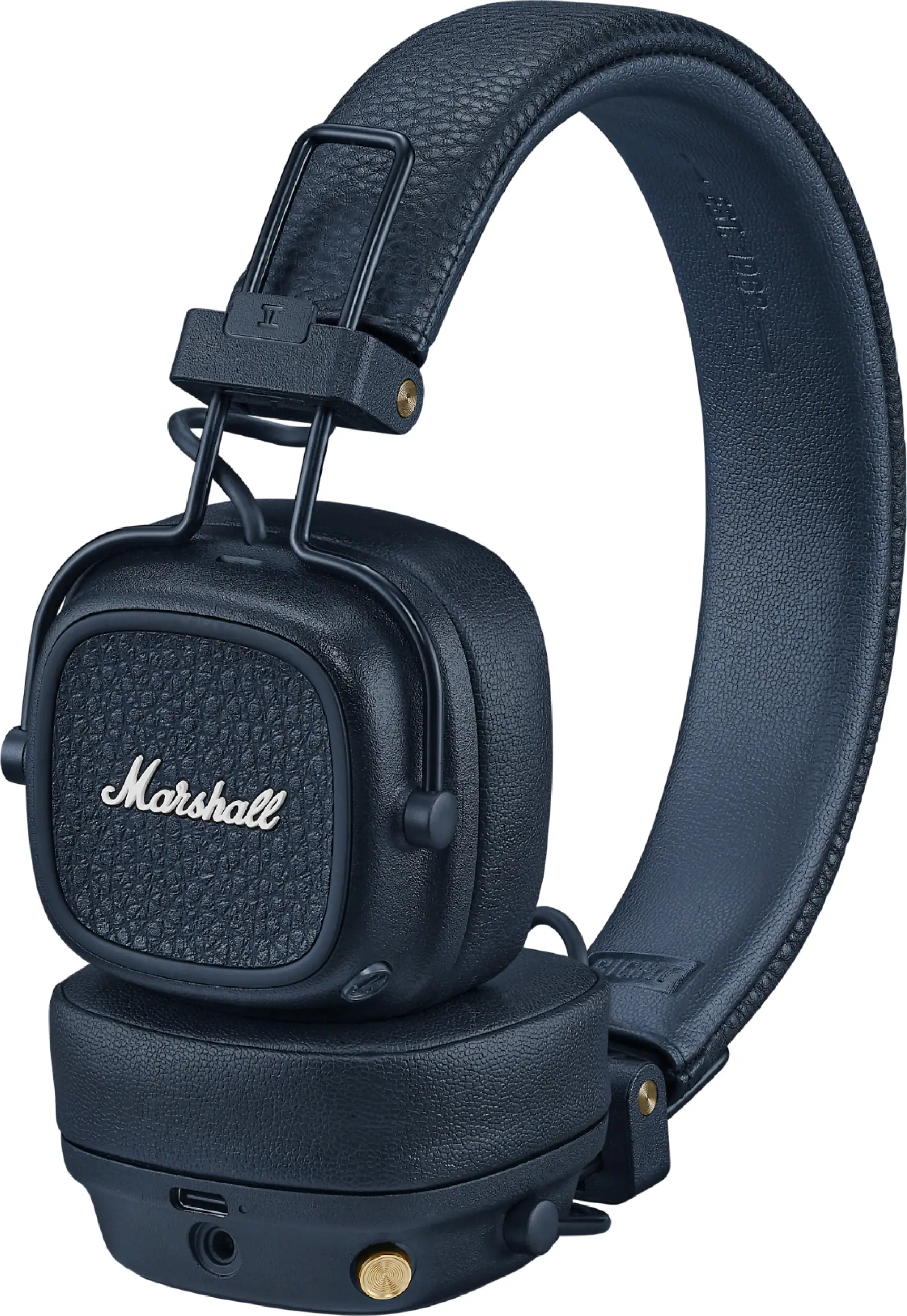 Marshall - Major V Wireless On-Ear Bluetooth Headphones with Lightweight Foldable Design and Microphone for Calls - Midnight Blue
