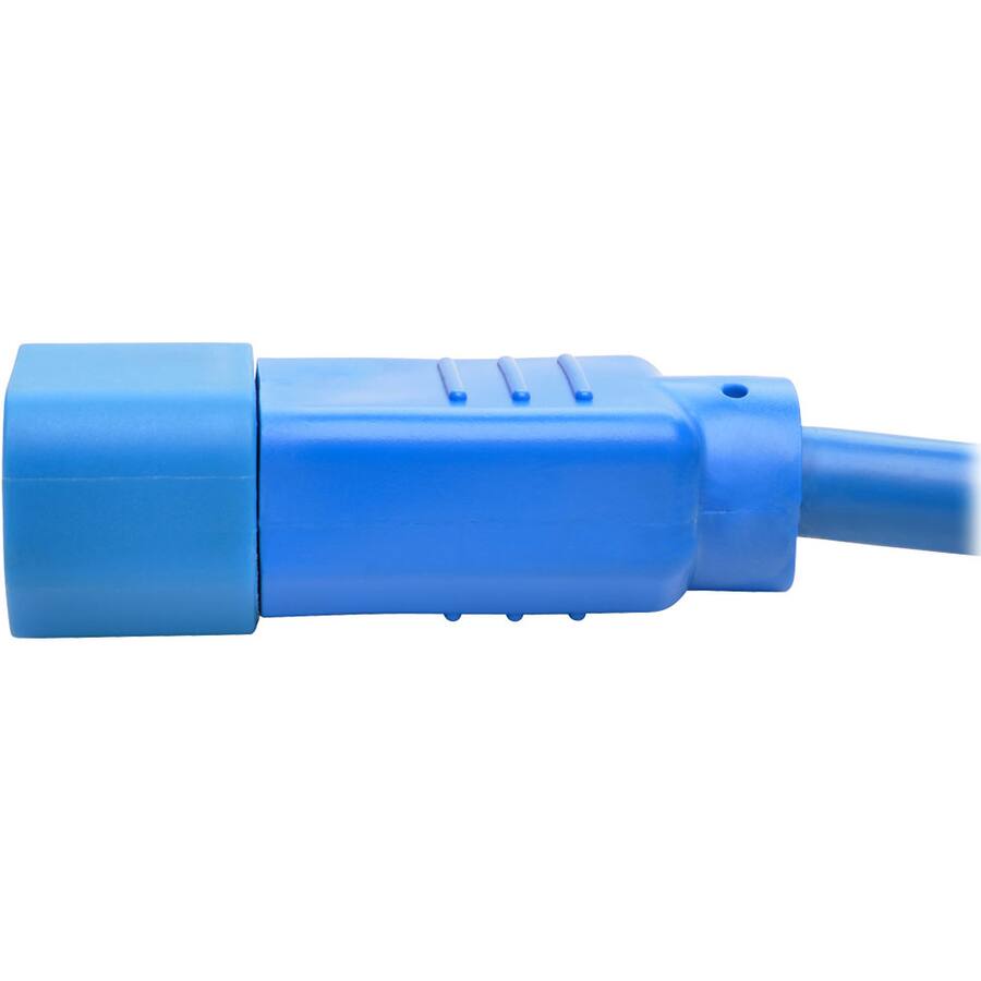 Alt View 4. Tripp Lite - Tripp Lite by Eaton Power Cord C14 to C15 - Heavy-Duty 15A 250V 14 AWG 2 ft. (0.61 m) Blue - For PDU, UPS, Computer - Blue.