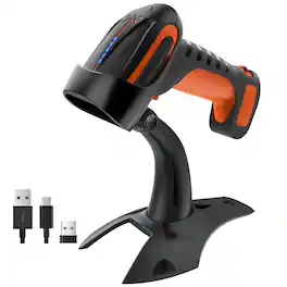 Tera - Pro 2D Wireless Barcode Scanner IP66 2500mAh Battery Bar Code Reader with Stand for Warehouse, Retail 8100