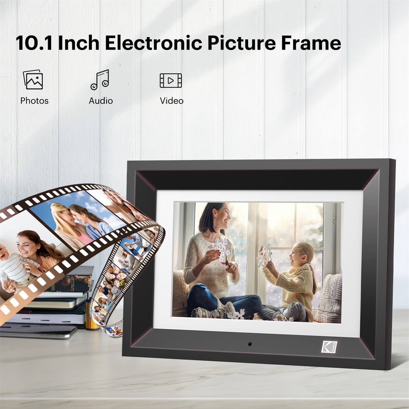 10.1 Inch Electronic Picture Frame

- Photos
- Audio
- Video