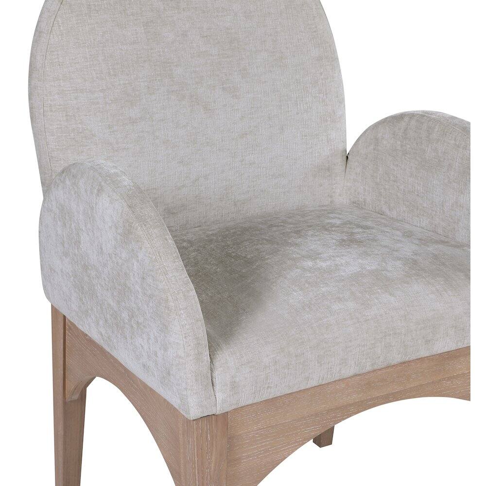 Alt View 4. Meridian Furniture - Waldorf Grey Chenille Fabric Dining Chair - Grey.