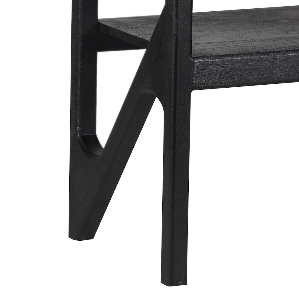Angle. Porter Designs - Canberra Solid Mango Wood Console Table - Black.