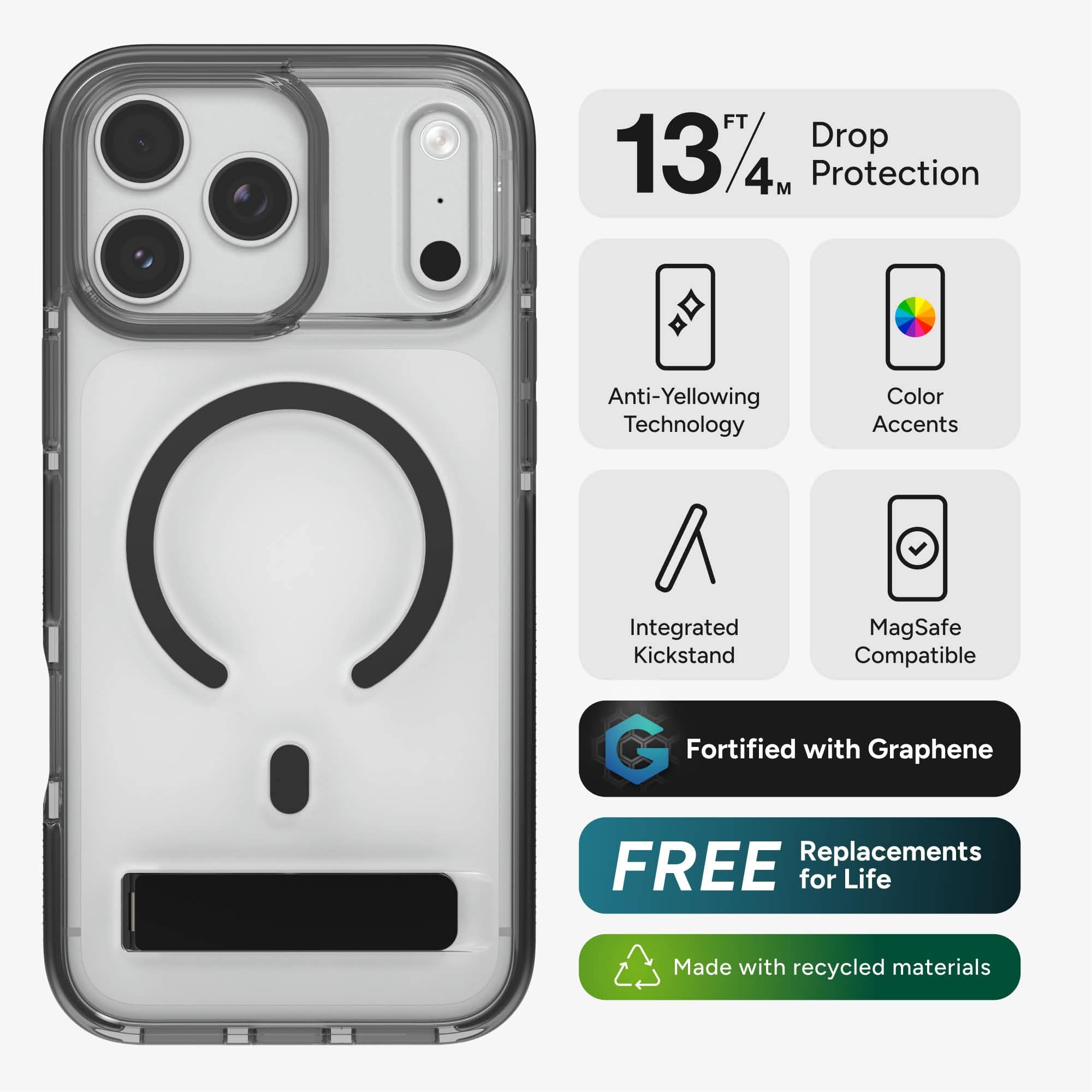 ZAGG Santa Cruz Snap with Kickstand for Apple iPhone 17 Pro Max