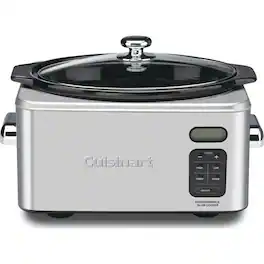 Cuisinart - 6.5 Quart Programmable Slow Cooker PSC-650 - Brushed Stainless Steel