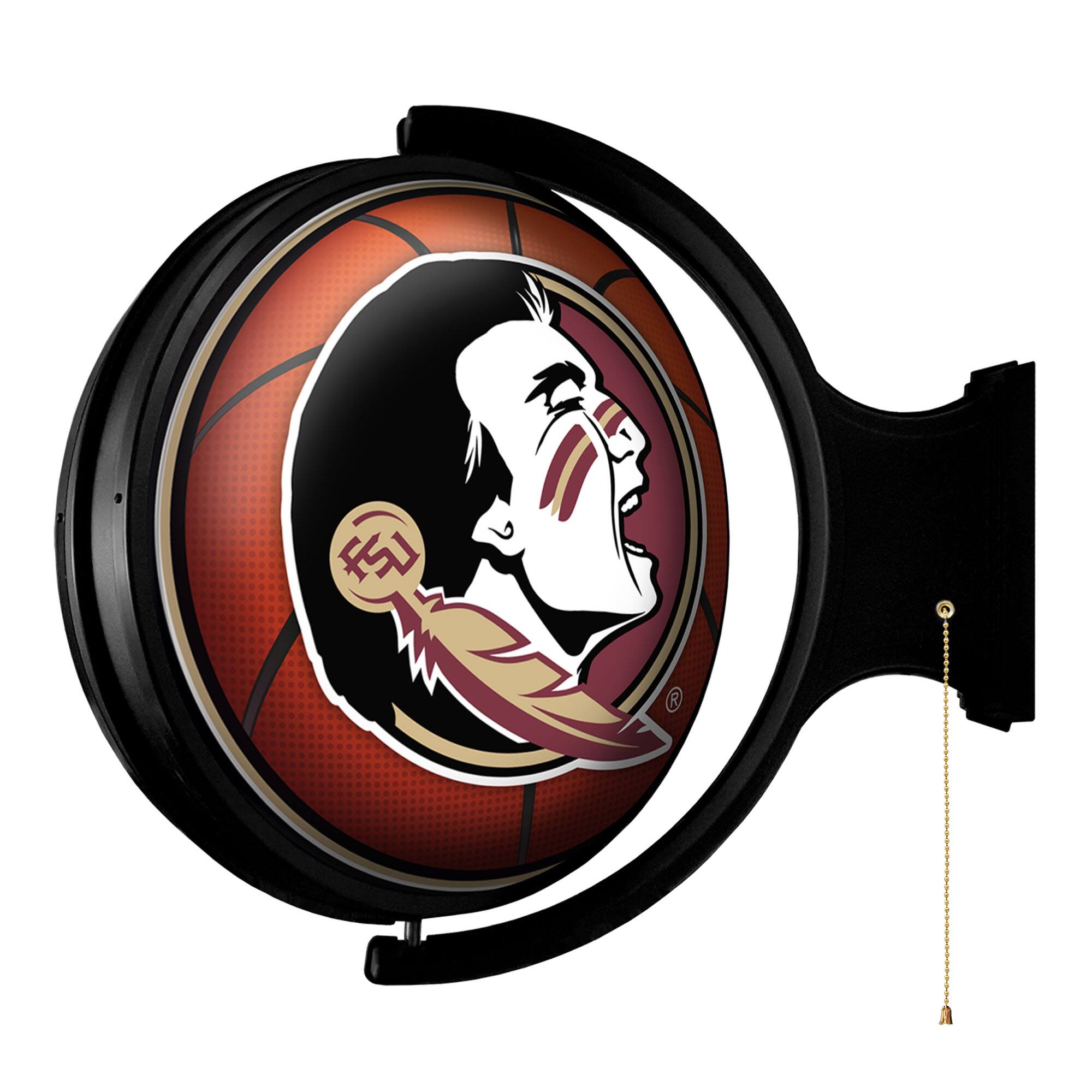 Alt View 1. The Fan-Brand - Florida State Seminoles Basketball 21'' x 23'' Rotating Lighted Wall Sign - Multicolor.