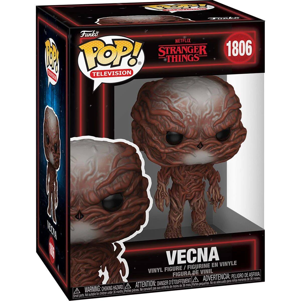 Funko POP! TELEVISION  
NETFLIX STRANGER THINGS  
1806  

VECNNA  
VINYL FIGURE / FIGURINE EN VINYLE / FIGURA DE VINIL  

WARNING: CHOKING HAZARD - Small parts. Not suitable for children under 36 months.  
ADVERTENCIA: PELOIGRO DE ASFIXIA. No es adecuado para menores de 36 meses.  
ATTENTION: DANGER - Petites pièces. Ne convient pas aux enfants de moins de 36 mois.