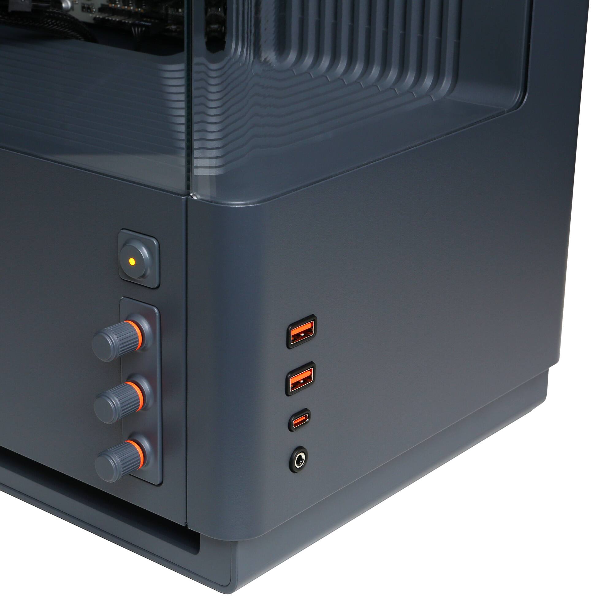 Alt View 3. CyberPowerPC - Gaming Desktop - Intel Core Ultra 5 250KF Plus 2026 - NVIDIA GeForce RTX 5070 12GB - 32GB DDR5 Memory - 1TB SSD Storage - Gray.