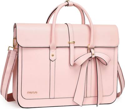 mosiso - Laptop Bag for Women 13-14 inch PU Leather Laptop Shoulder Bags Convertible Backpack Casual Handbag Work Computer Bag - Pink mosiso - Laptop Bag for Women 13-14 inch PU Leather Laptop Shoulder Bags Convertible Backpack Casual Handbag Work Computer Bag - Pink