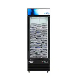 Koolmore - 31 In. Commercial Indoor Glass Door Ice Merchandiser - Black
