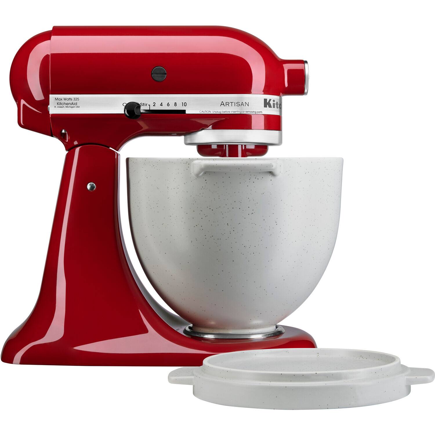 Max Wolffs 325  
KitchenAid  

Stir 2 4 6 8 10  

ARTISAN  
Kit  

CAUTION: Unplug before cleaning or moving parts.