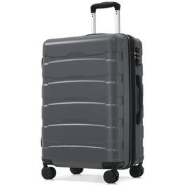 PexFix - 28" Hardshell ABS Carry-On, Durable Expandable Travel Suitcase with Spinner Wheels, TSA Lock for Air Travel - Gray