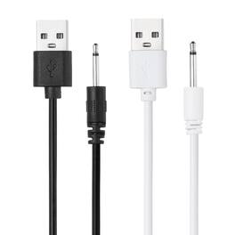 Unique Bargains - USB to DC Charging Cable, 2.6ft, 5V 1A, 2pcs - Ideal for Routers, Speakers, Cameras, and Other 5V Devices - Black/White