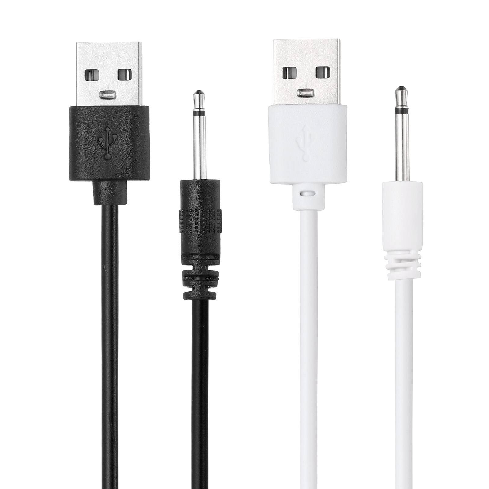 Front. Unique Bargains - USB to DC Charging Cable, 2.6ft, 5V 1A, 2pcs - Ideal for Routers, Speakers, Cameras, and Other 5V Devices - Black/White.