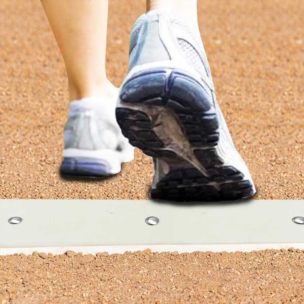 Alt View 1. Amber Sporting Goods - Pitching Rubber with Durable UV-Resistant Construction, 6 x 24 Inches for Baseball Includes Nickel-Plated Steel Spikes - White.