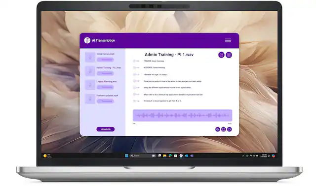 AI Transcription Voice memos.mp4 Transcribed
Admin Training - Pt 1.wav
TRAINER: Good morning.
AUDIENCE: Good morning.
TRAINER: All right. So today, we're going to cover a few areas to help you get your team setup using the different applications we use in our organization.
Platform updates.mp4
What I like to do is have all my applications linked to my browser task bar. It makes it so much quicker to get from A to B.