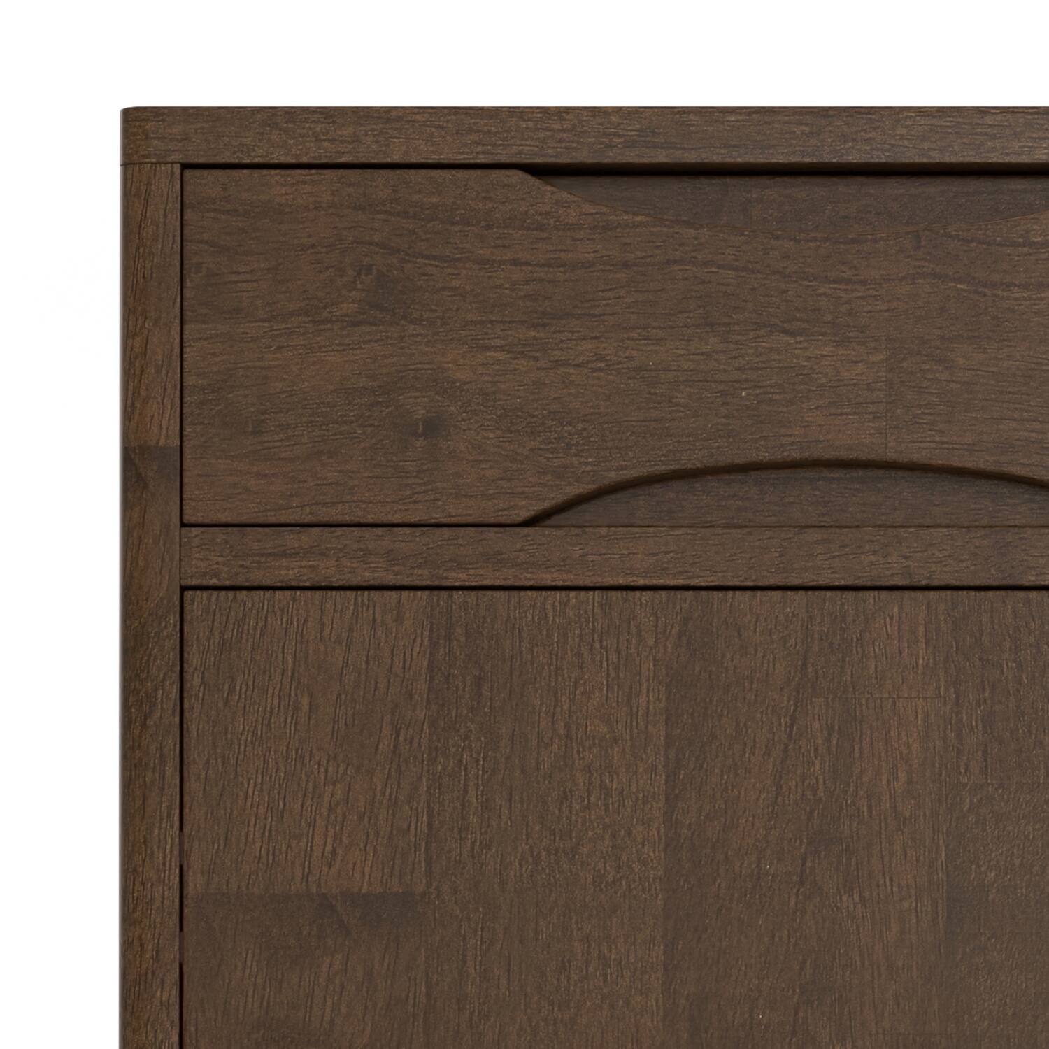 Alt View 8. Simpli Home - Harper Solid Wood 40 inch Storage Cabinet in Walnut Brown (Set of 2) - Walnut Brown.