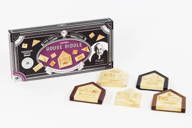 PROFESSOR PUZZLE Presents ALBERT EINSTEIN THE OFFICIAL N1 EINSTEIN COLLECTION THE EINSTEIN'S HOUSE RIDDLE BRITISH