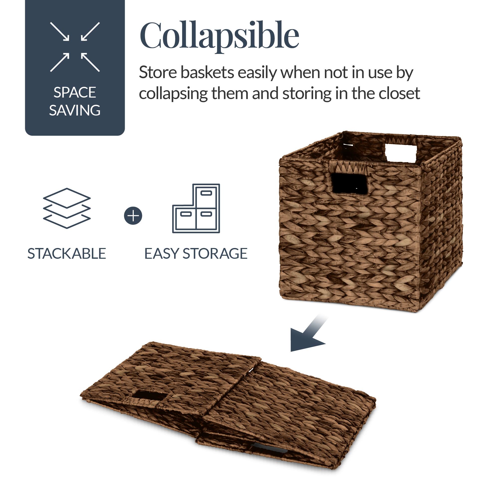 Collapsible

Store baskets easily when not in use by collapsing them and storing in the closet

SPACE SAVING

STACKABLE + EASY STORAGE