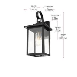 Elegant Lighting - Carisle 7 Inch Outdoor Wall Sconce In - Black