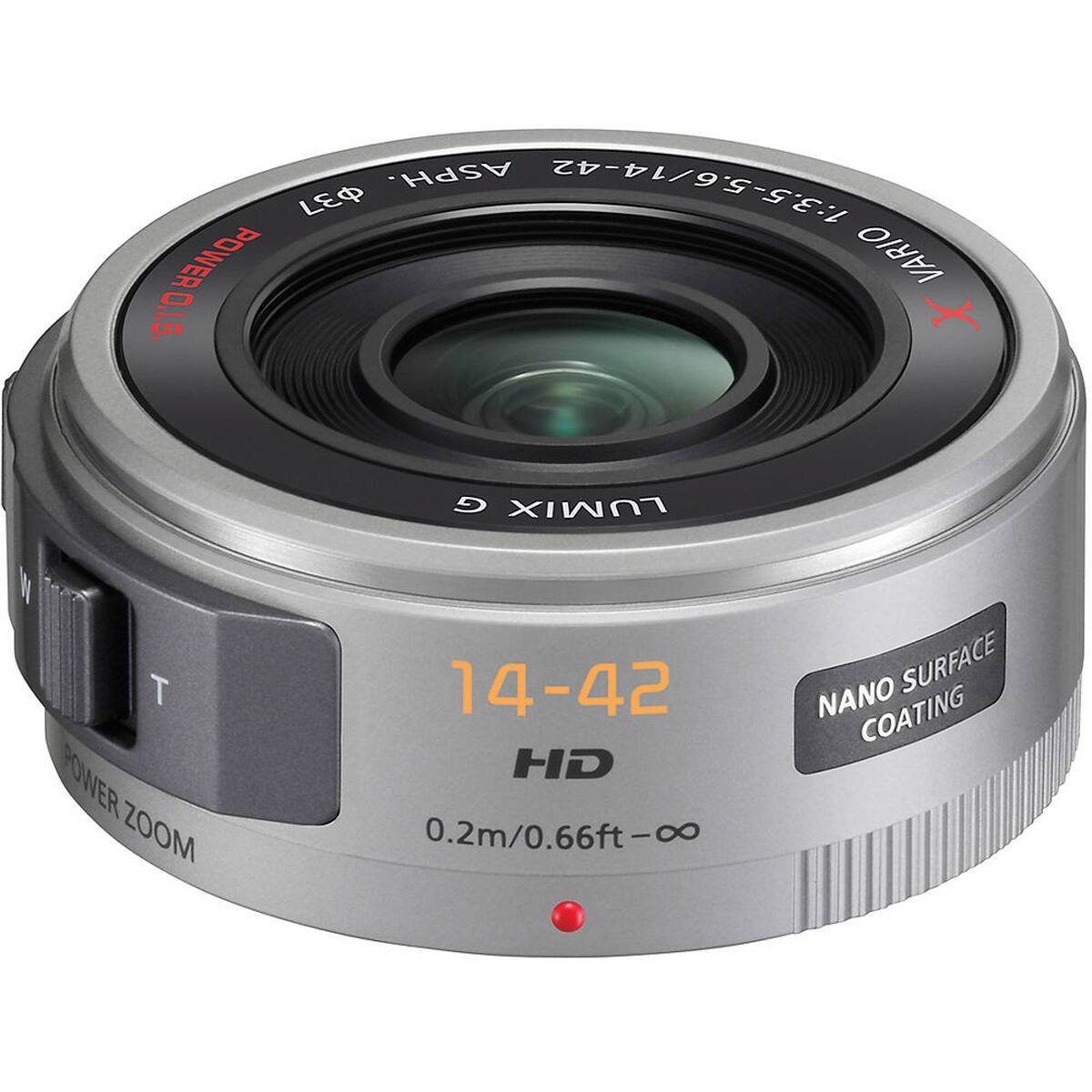 ASPH. 1:3.5-5.6/14-42 37 POWERO VARIO  
G LUMIX  
T POWERZOOM ZOOM  
14-42 NANO COATING SURFACE HD 0.2m/0.66ft-∞
