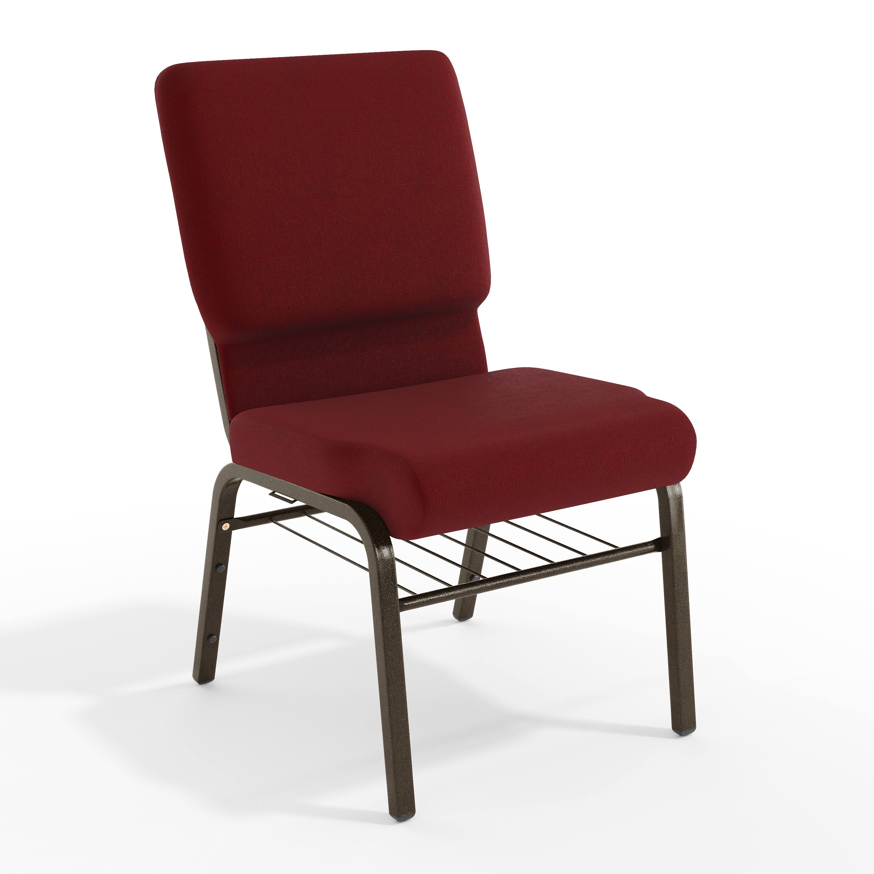 Burgundy Fabric/Gold Vein Frame