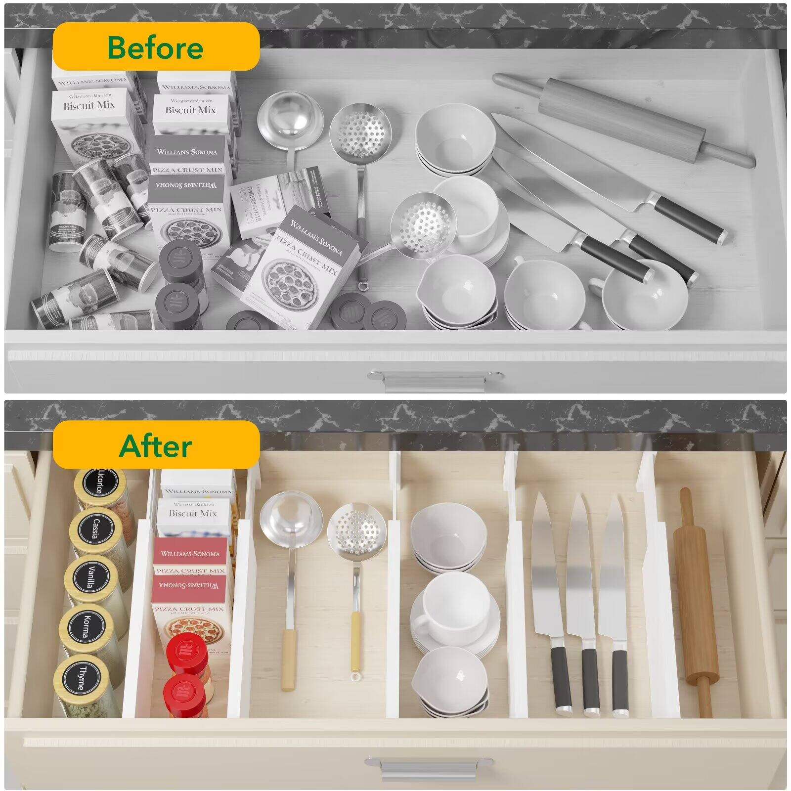 Before  
- Vilesioe Biscuit Mix  
- WIARAN Biscuit Mix  
- WILLIAMS NOMONA PIUSS ES PE M THON SSVIIRA P% LIMIE VIEN SORAKWO VIXZA WALLANB SONONA WALLAMS PIZACHMT MIX SOnOMA CIIMT MtY  
- Licorice  
- WILASA Biscuit Mix  
- Cassia  
- Vanilla  
- Korma  
- ST MIN Thyme  

After  
- Licorice  
- Vanilla  
- Korma  
- Thyme