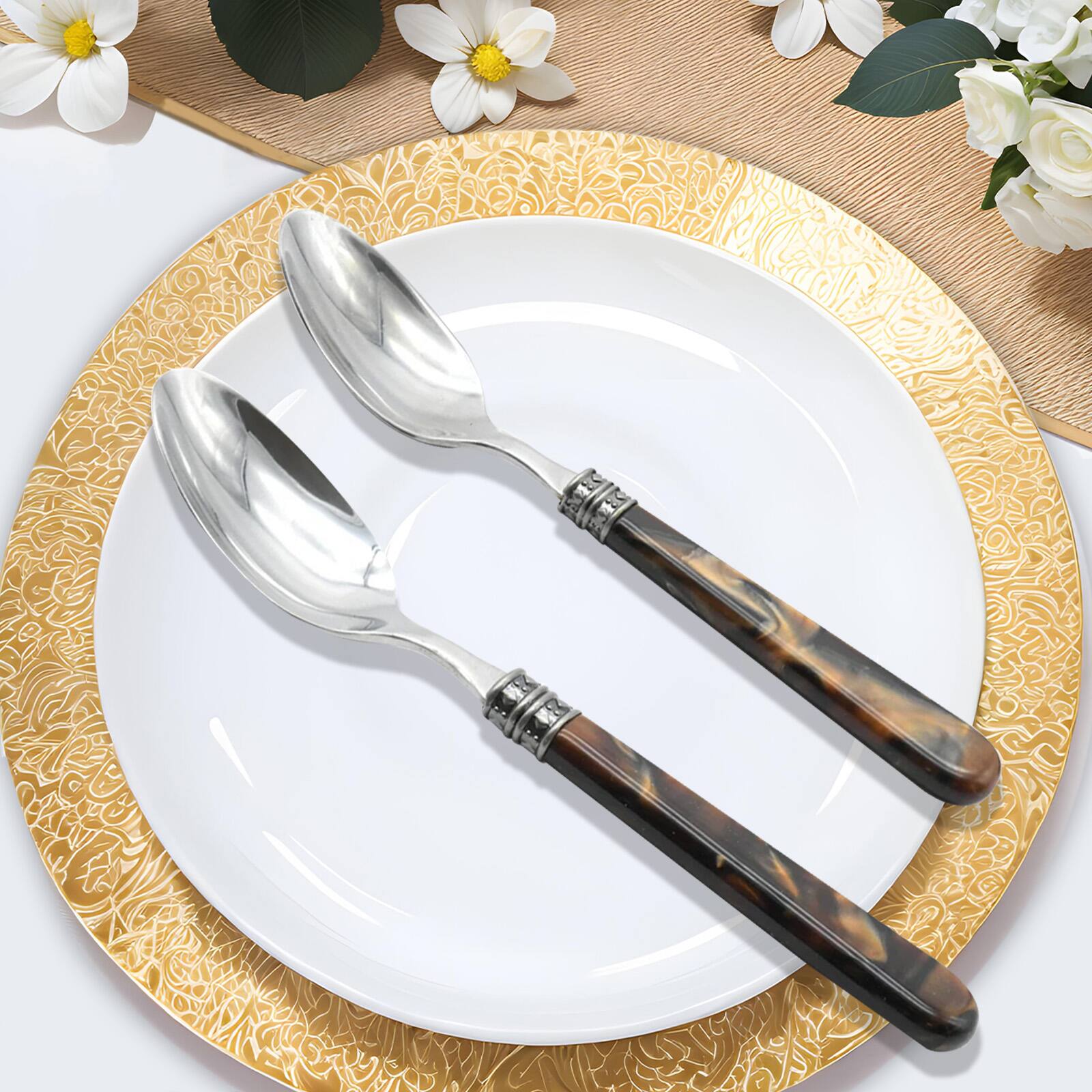 Back. Hansmart - Barenthal Flatware Tortue Sandstone 20PCS Cutlery set Steak Cutlery Spoon for Dessert Dinner Party Applicable - Tortue Warm Gold.
