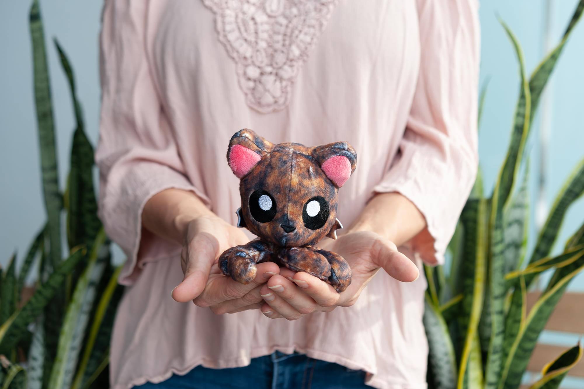 Alt View 4. Tentacle Kitty - Tentacle Kitty Little Ones 4 Inch Plush | Animal Tortoise Shell - Brown.