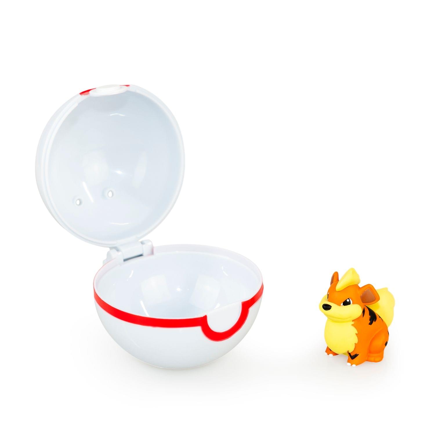 Alt View 1. Pokémon - Pokémon Clip 'N' Carry Poké Ball & Growlithe Set | Includes Ball & 2" Growlithe Figure - Red/White.