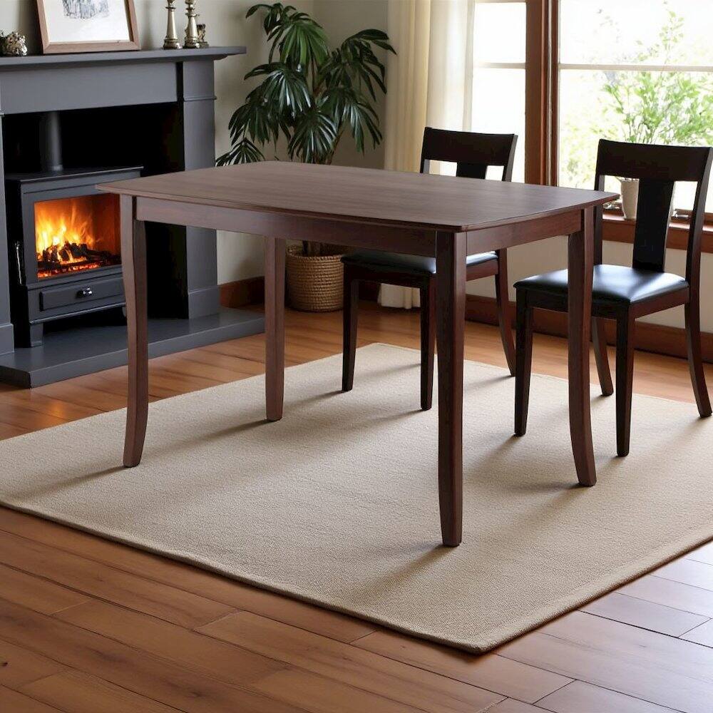 Alt View 2. FurniFact - Walnut Square Dining Table – Small Square Kitchen Table with Solid Wood - Walnut.