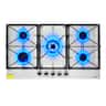 VEVOR - 36 inch Gas Cooktop 5 Burners Gas Stove Top, Max 38300BTU Built-in Stainless Steel Stove Top LPG/NG Convertible Dual - Stainless steel color
