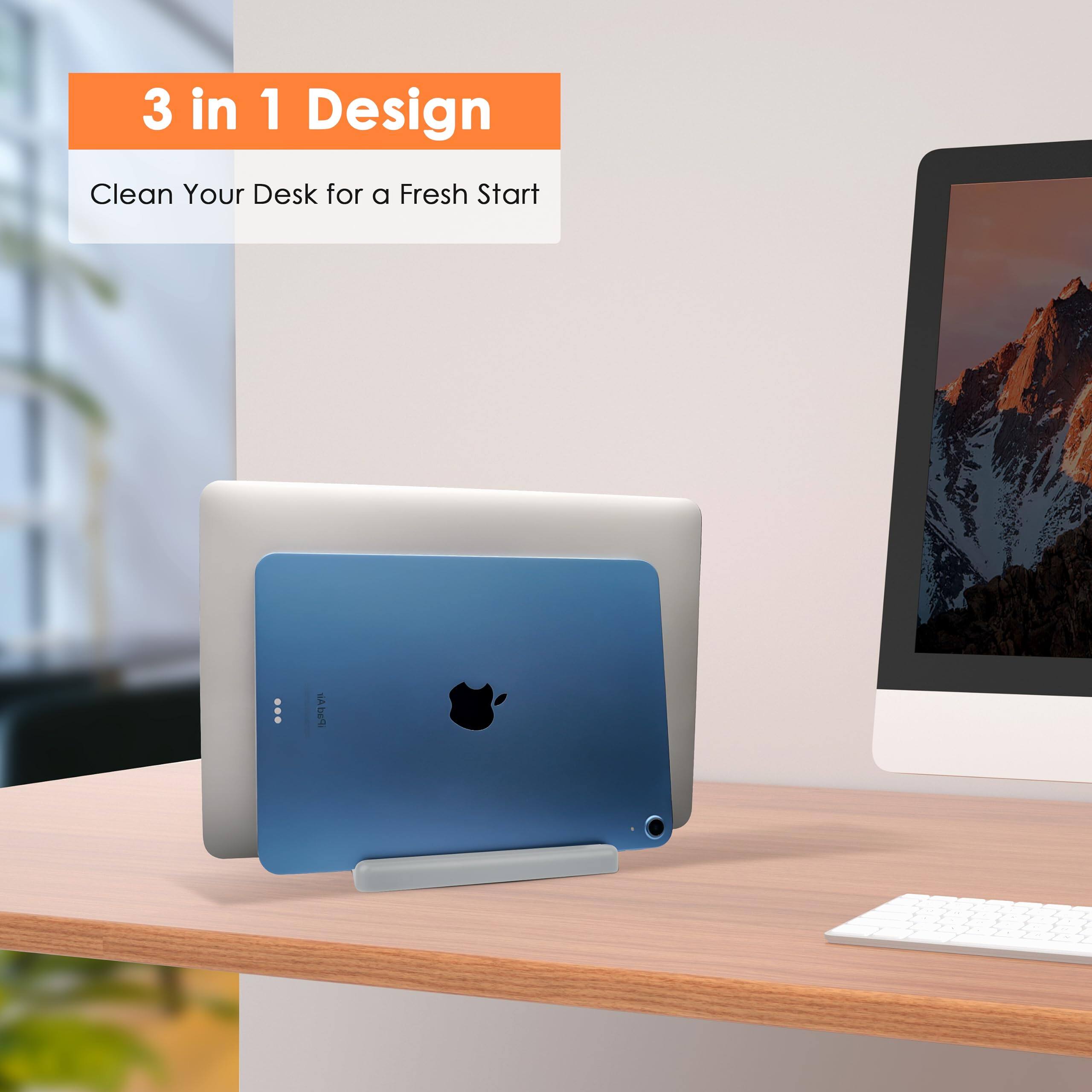 3 in 1 Design  
Clean Your Desk for a Fresh Start