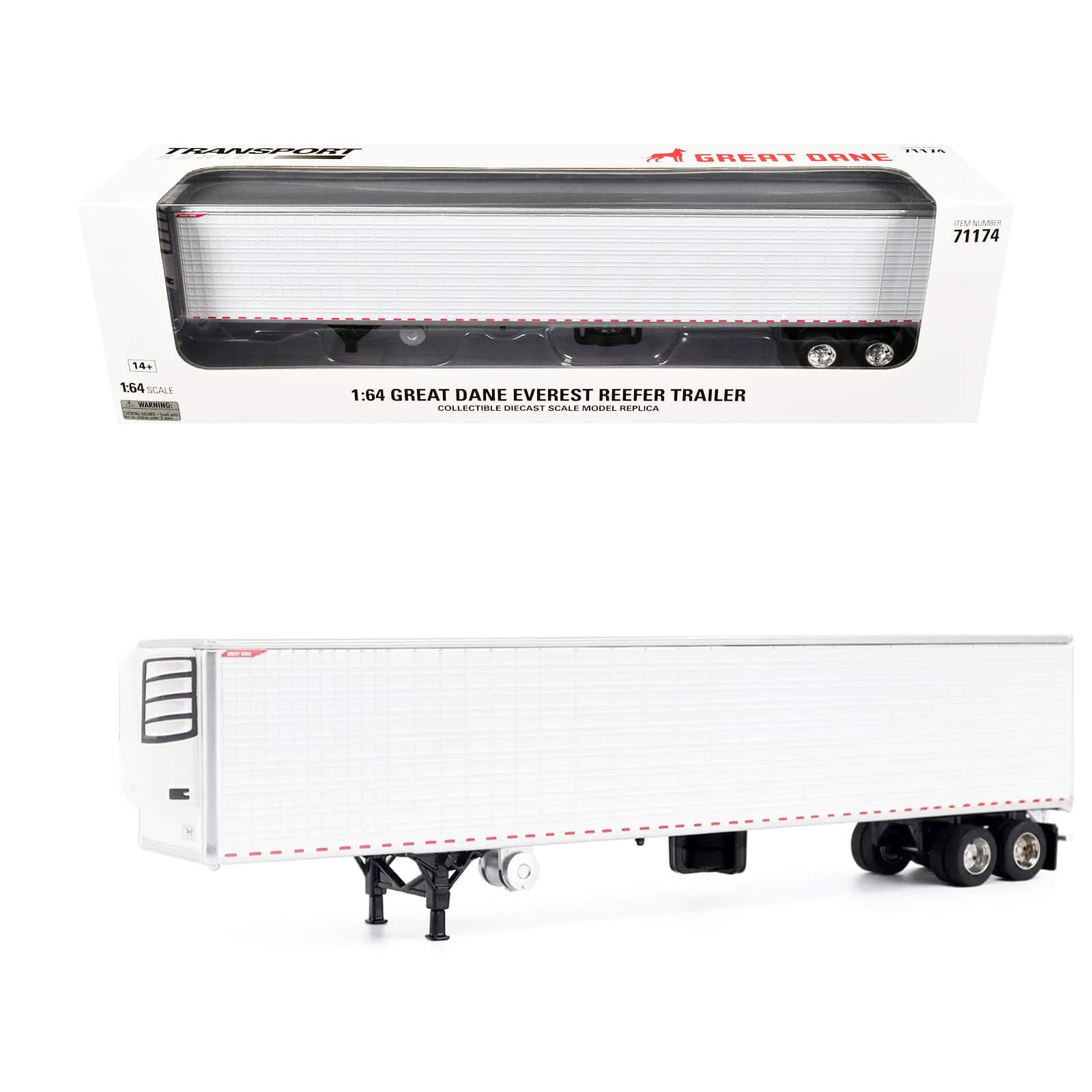 "Great Dane Everest 53ft Refridgerated Trailer White ""Transport Series"" 1/64 Diecast Model by Diecast Masters" price history on PriceWatchPro