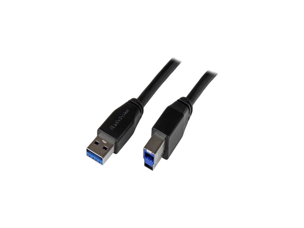 Front. StarTech.com - StarTech.com 10m 30 ft Active USB 3.0 USB-A to USB-B Cable - M/M - USB A to B Cable - USB 3.1 Gen 1 (5 Gbps).