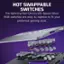 Hot Swappable Switches: The lightning-fast Cherry MX Speed Silver RGB switches are easy to replace to fit your preferred gaming style.