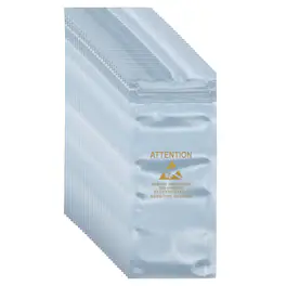 Unique Bargains - Anti Static Bag 2.4"x5.9", Resealable ESD Shielding, with Labels, for HDD/SSD/Electronics, 100pcs - Silver Gray