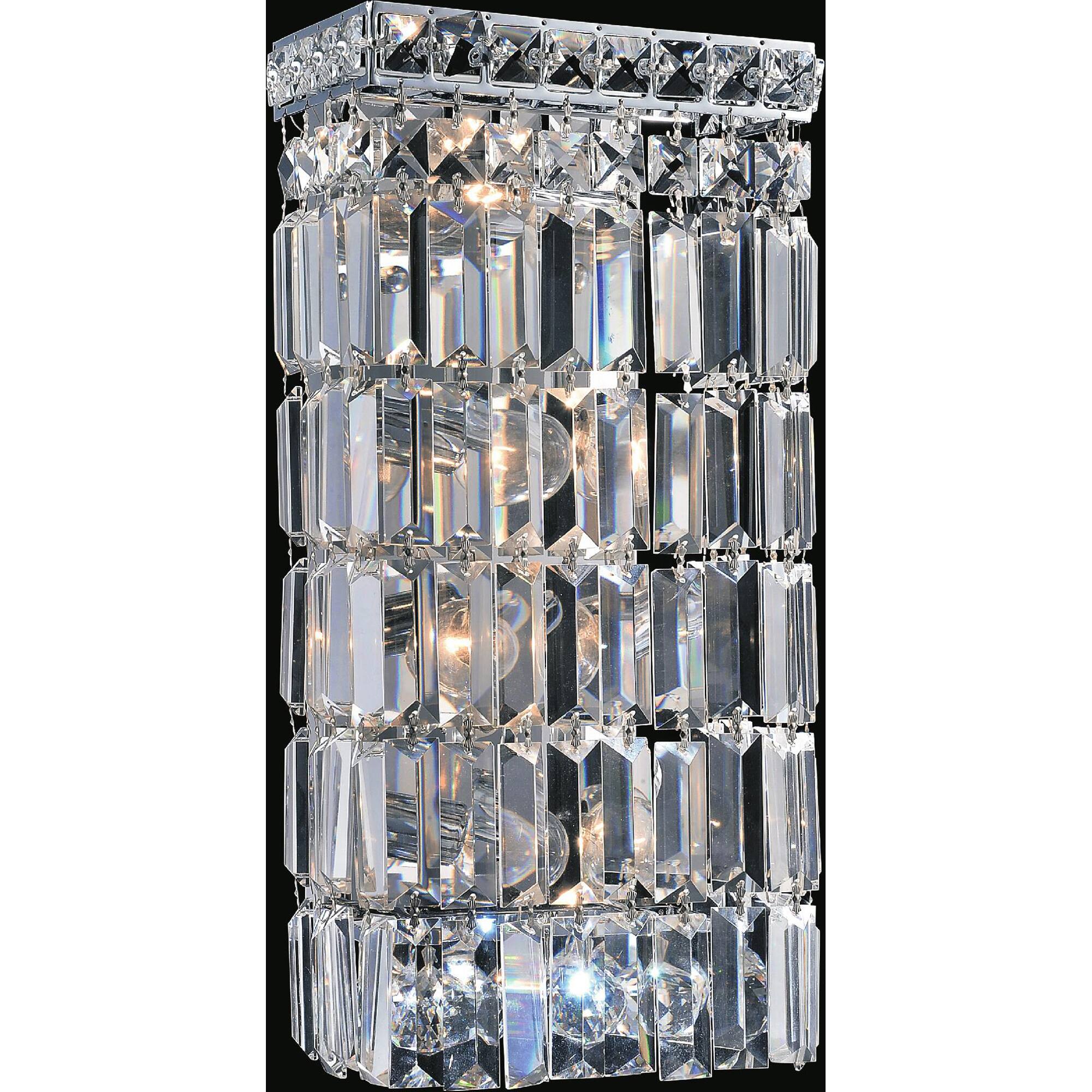 Front. CWI Lighting - Colosseum 4 Light Bathroom Sconce With Chrome Finish - Chrome.