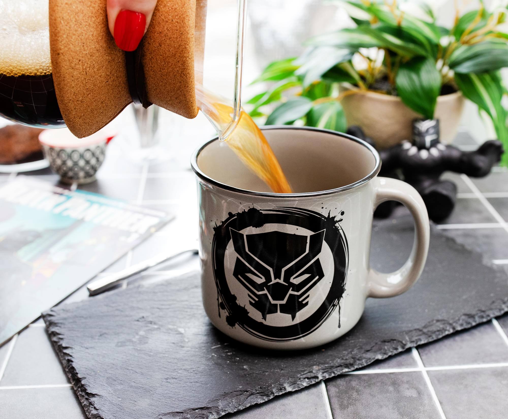 Alt View 3. Silver Buffalo - Marvel Comics Black Panther Ceramic Mug | Holds 20 Ounces - Black.