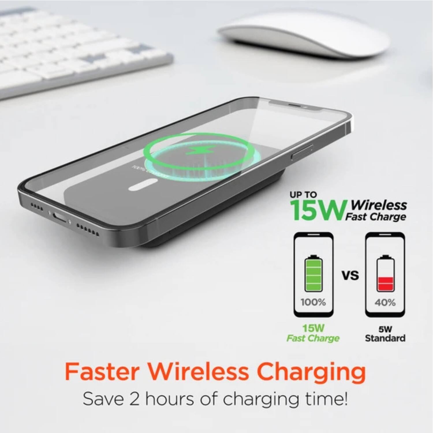 Angle. Stock Preferred - 5000mAh Magnetic Wireless Power Bank.