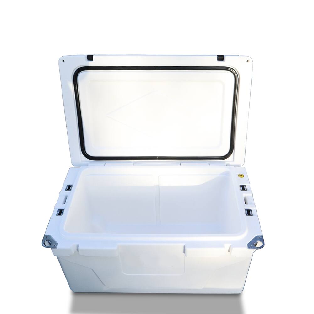 Alt View 2. ELEMENT ACE - Outdoor Camping Picnic Fishing portable cooler 65QT Portable Insulated Cooler Box - Antique White.
