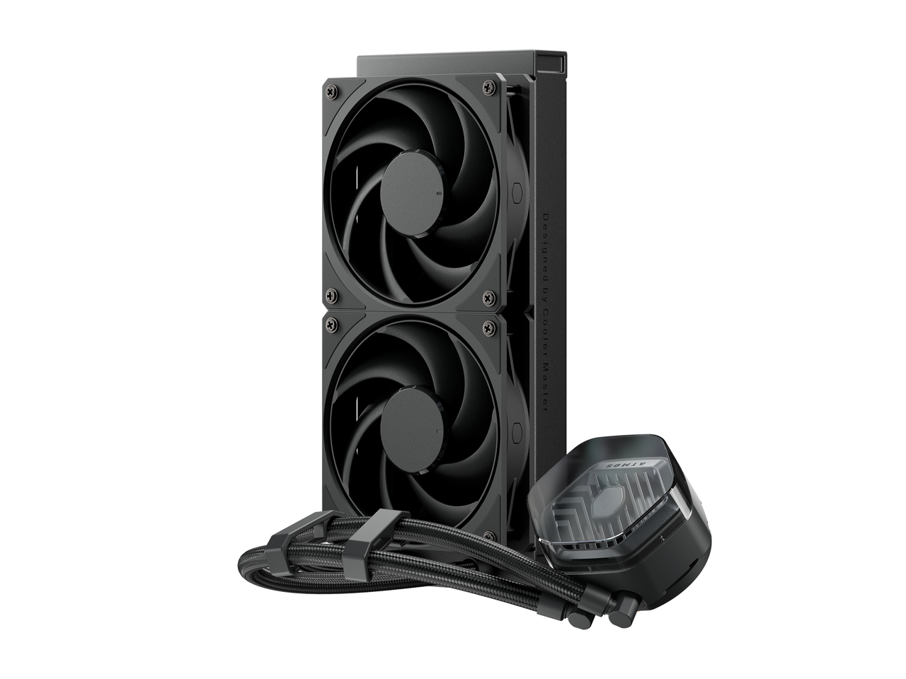 Alt View 1. Cooler Master - Cooler Master 240 Atmos Stealth AIO, R9|i7 Pump, Custom Cover, AM5/4, LGA 1851|1700 - Stealth.