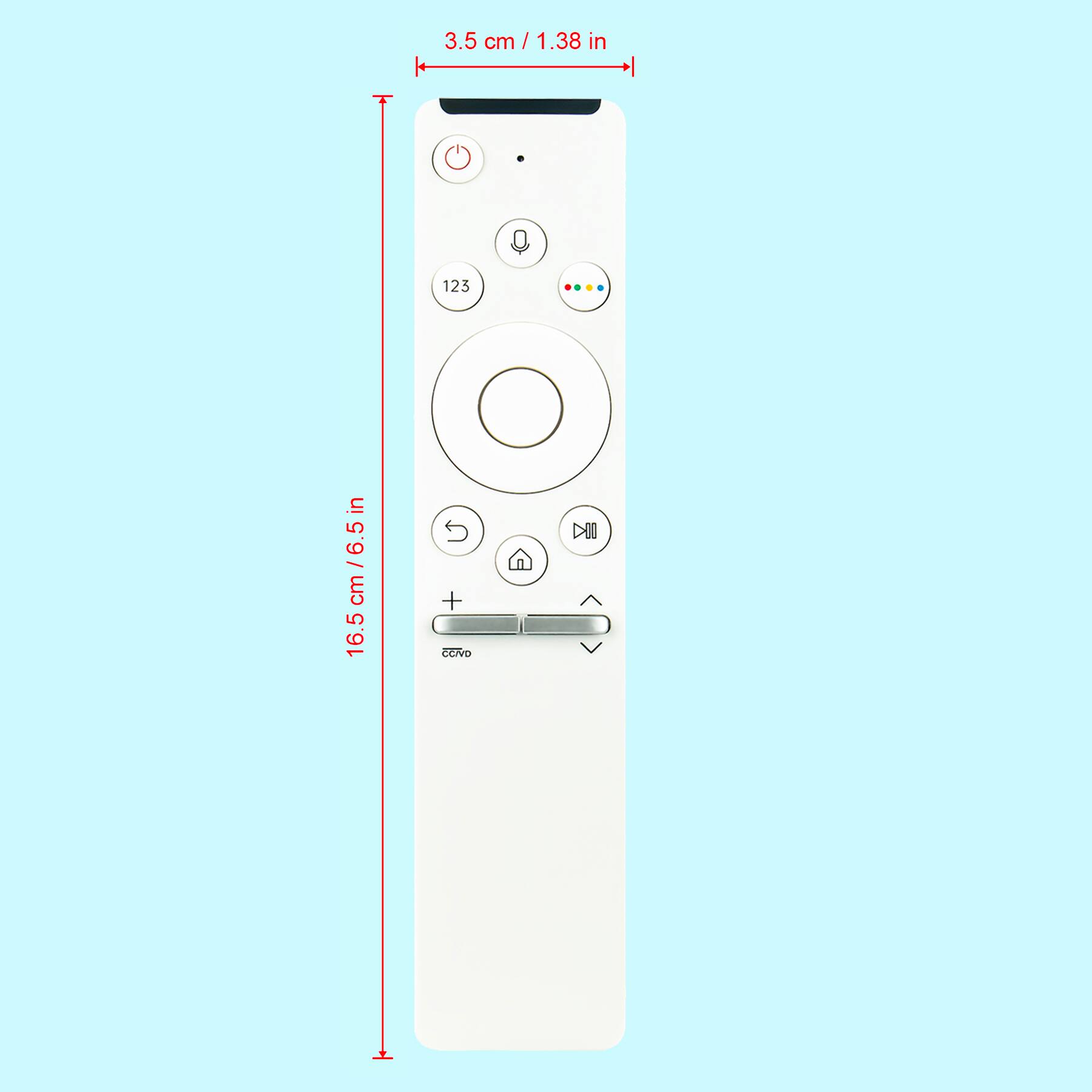 3.5 cm / 1.38 in  
16.5 cm / 6.5 in  

123  
+  
CENO DII
