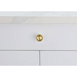 Elegant Decor - Kadea 1.2" Diameter Mushroom Knob Multipack (Set of 10) - Brushed Gold