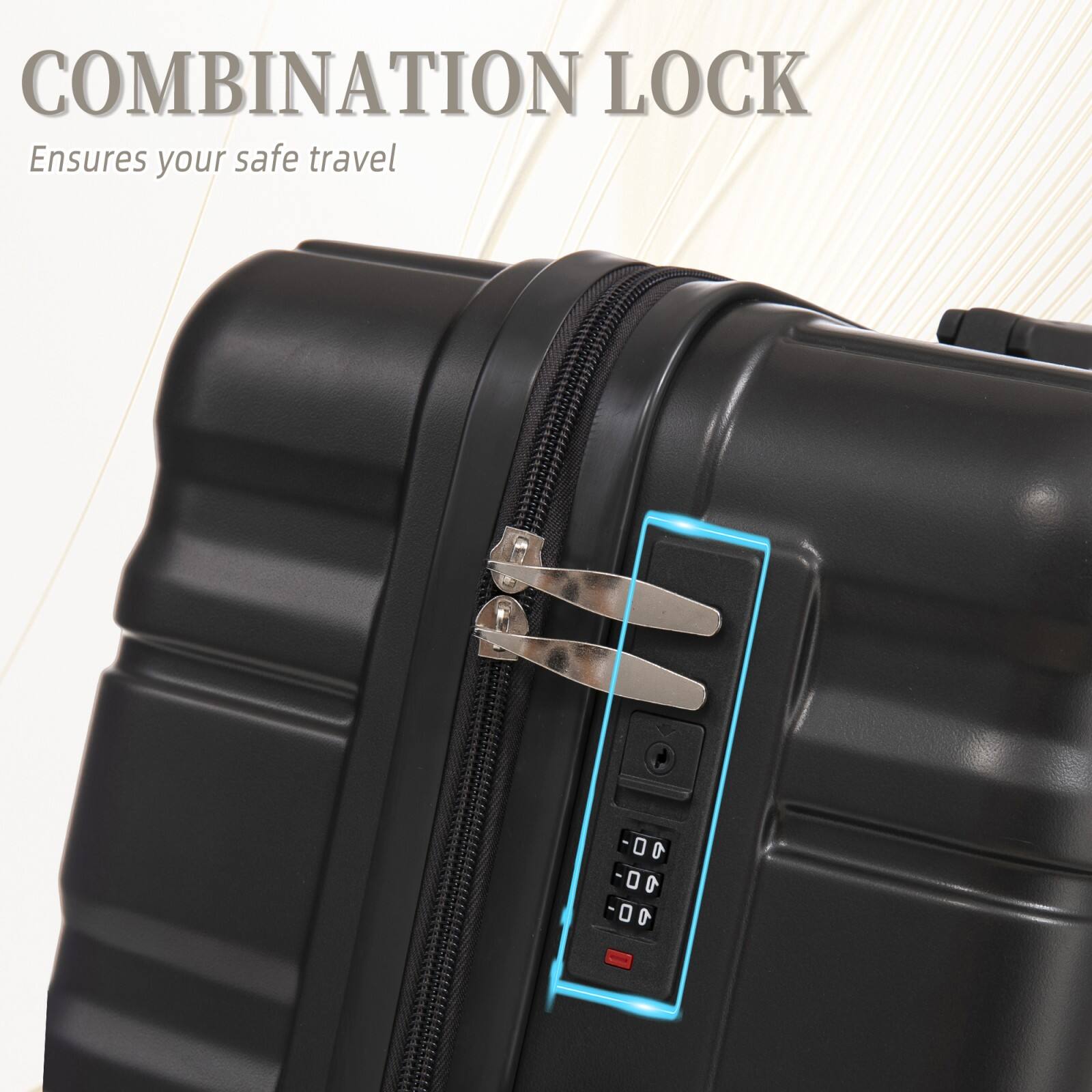 COMBINATION LOCK  
Ensures your safe travel