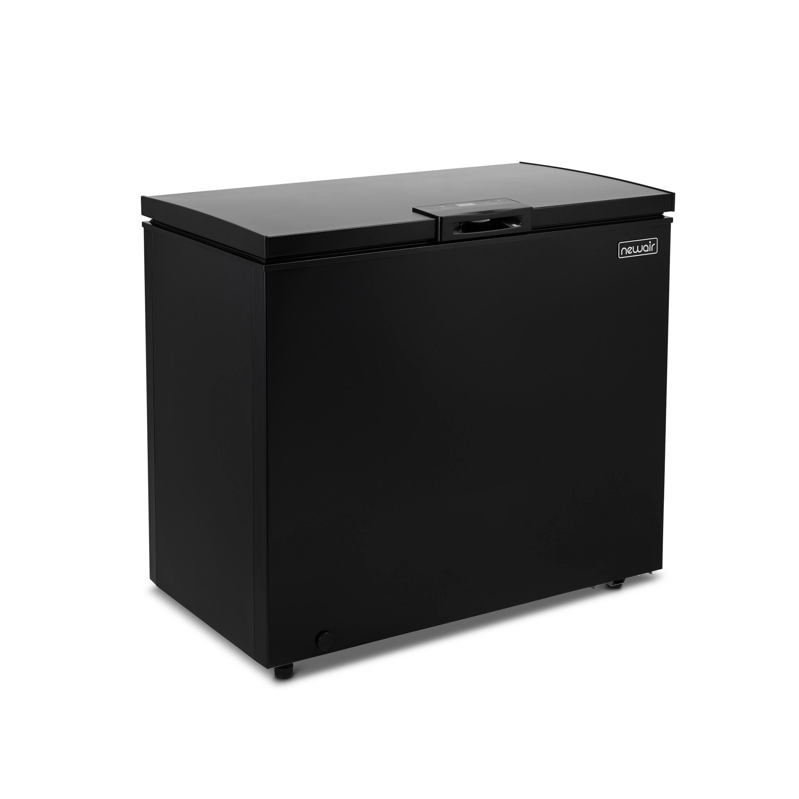 Front. NewAir - 7 Cu. Ft. Compact Chest Freezer in Black, Digital Temperature Control, Fast Freeze Mode, Self-Diagnostic System - Matte Black.