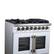 Alt View 5. Forno Appliances - 36 in. Wide 6 Burner Capriasca 5.36 Cu. Ft. Dual Fuel Freestanding Range with French Door Design - White.