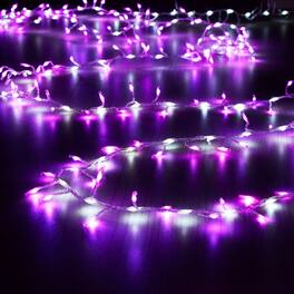 IMAGE - 16.4ft 300 LED Firecracker Cluster Twinkle Fairy Lights - Mixed Pink & White