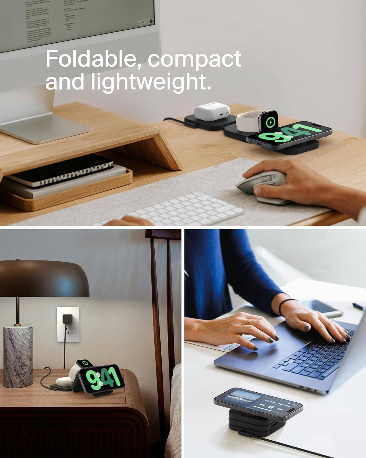 Foldable, compact and lightweight.