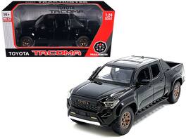 Mijo Exclusives - 2024 Toyota Tacoma Trailhunter Edition Pickup Truck Black 1/24 Diecast Model Car